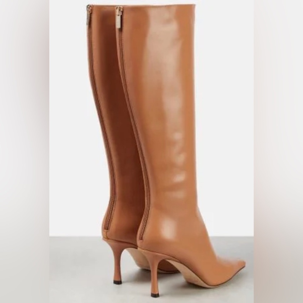 Jimmy Choo Tan Agathe biscuit Boots size 36.5 6.5 worn once comes with box/bags - Picture 3 of 10